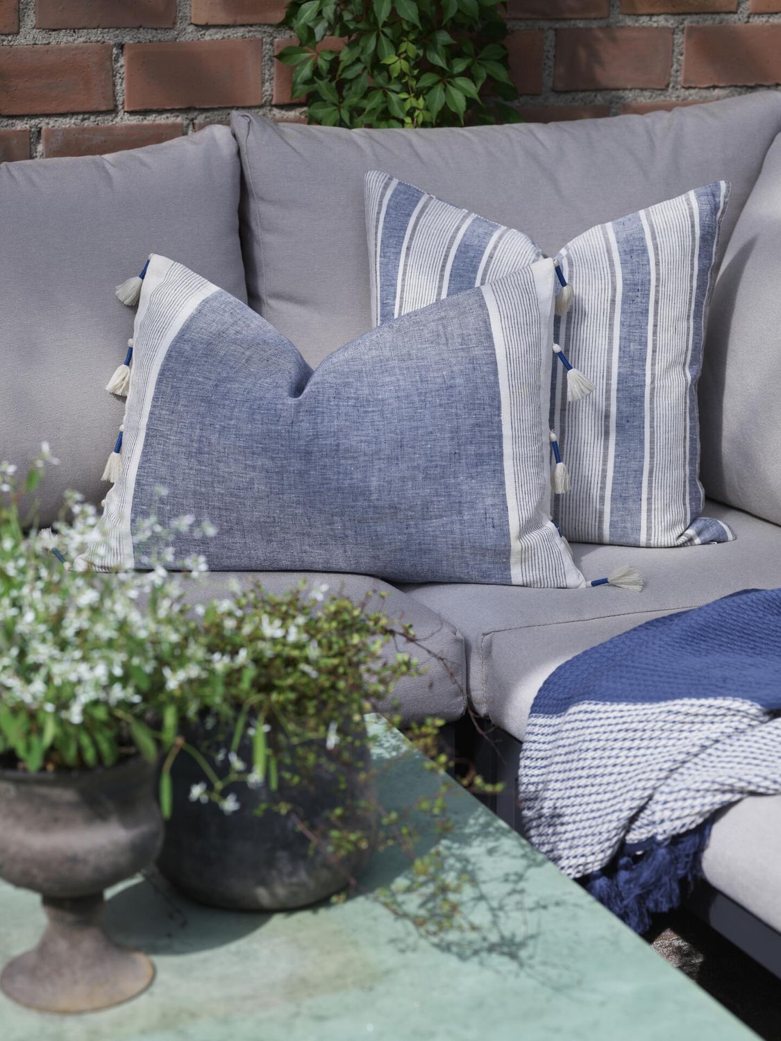 REBELL OUTDOOR VITA PUTETREKK STRIPE - BLÅ