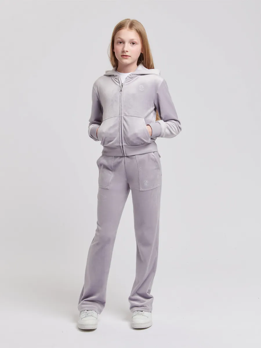JUICY COUTURE VELOUR HETTEJAKKE - DAPPLE GRAY