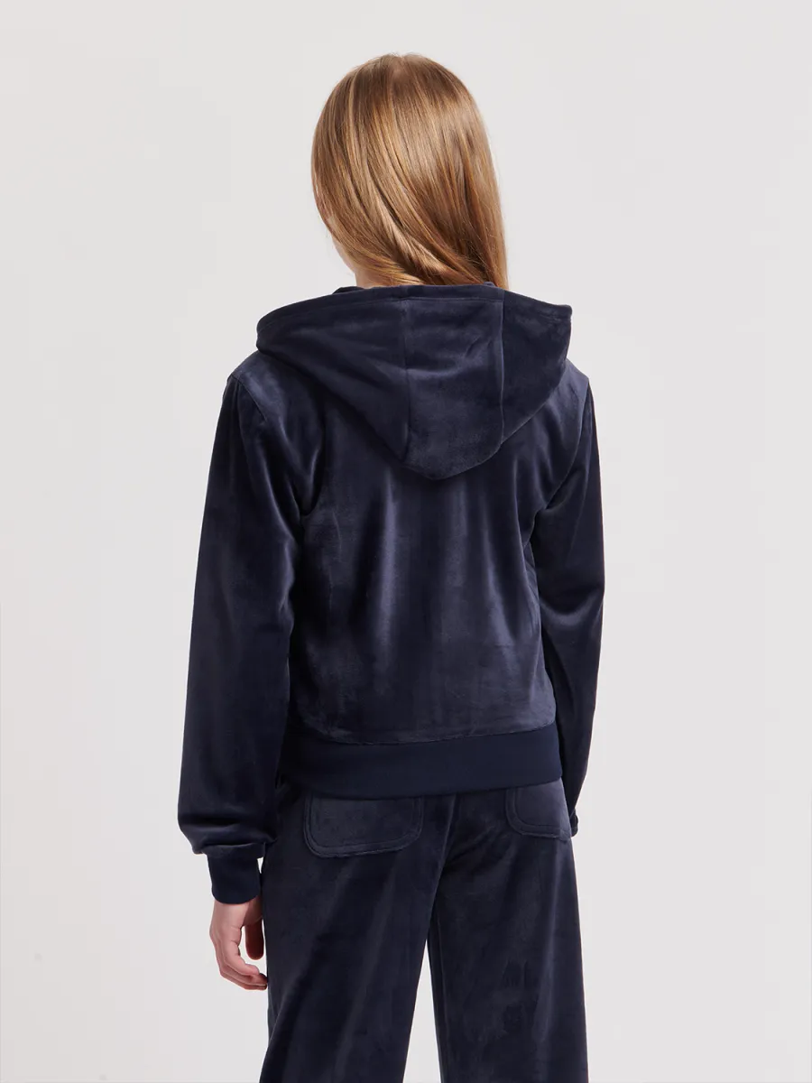 JUICY COUTURE VELOUR HETTEJAKKE - NIGHT SKY